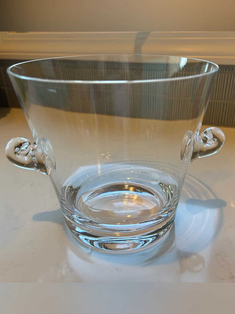 Tiffany & Co. Clear Glass Ice Bucket and Wine Chiller